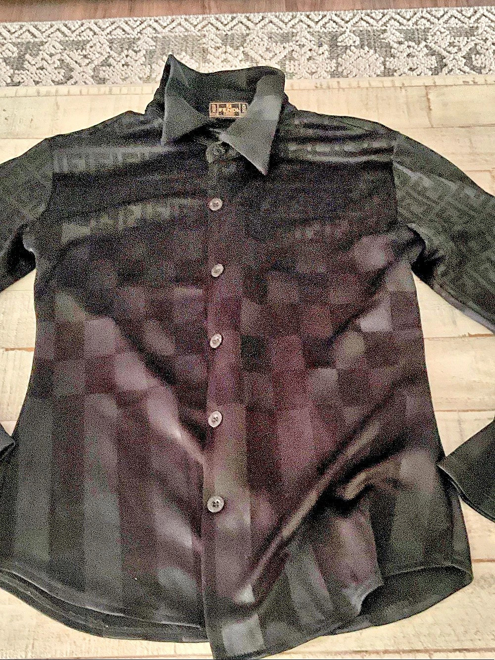 Fendi Jeans Vintage FF Zucca Monogram Checkered Shirt